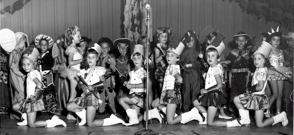Members of the Class of 1968 in kindergarten play