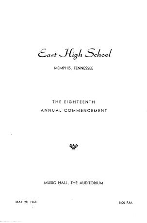 Commencement Program, cover page