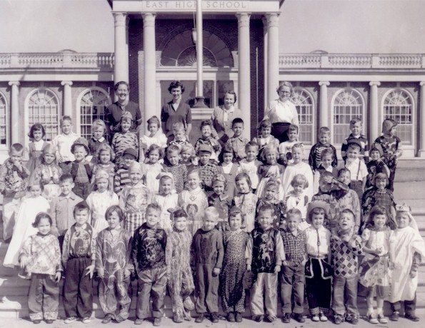 a kindergarten class, 1955-56