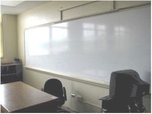 A whiteboard.