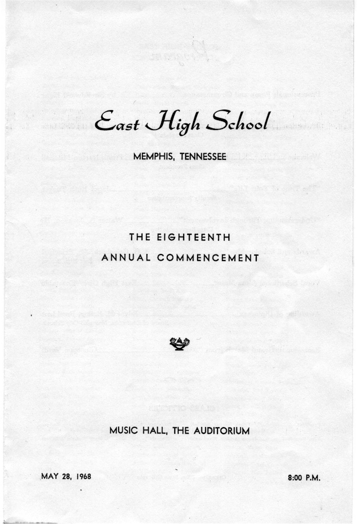 East High School 1968 Commencement Program cover