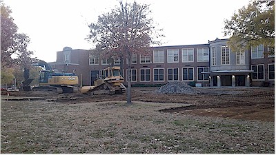 eastern side driveway under construction